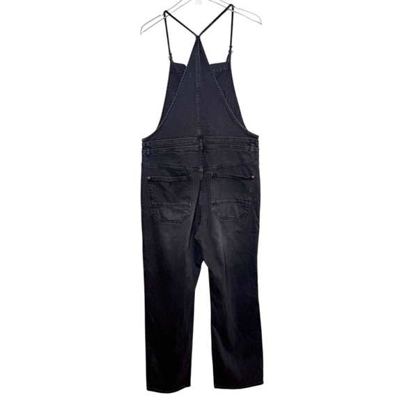 Anthropologie Pilcro Black Wash Painters Women’s Strappy Denim Overalls Sz 31 - Picture 12 of 15
